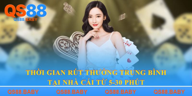 Thời gian rút thưởng trung bình tại nhà cái từ 5-30 phút